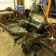 Test fit of the engine in the frame.